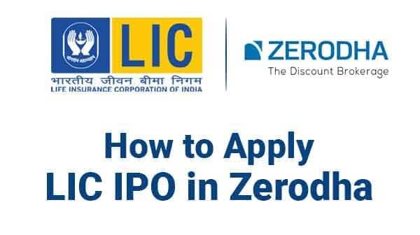 how to apply lic ipo in zerodha image