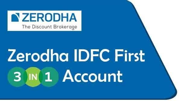 zerodha 3 in 1 account with idfc first bank image